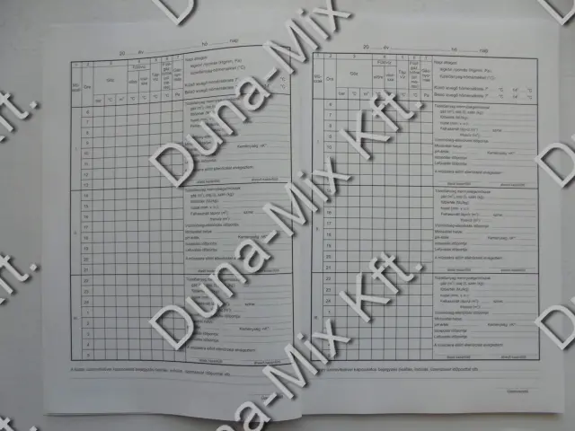 Kazán üzemeltetési napló